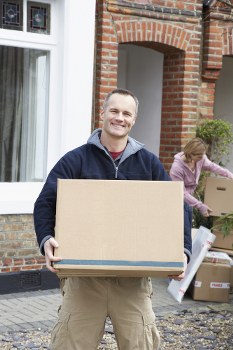 Man and van moving boxes in Homerton street