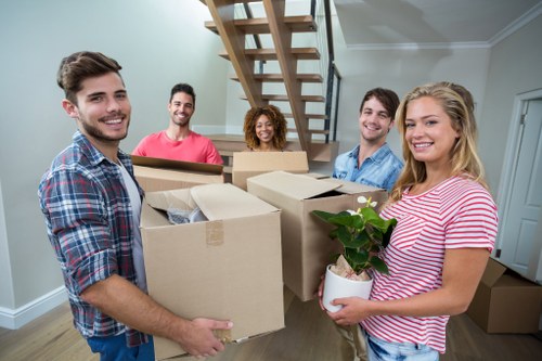 Packing boxes and moving supplies in Homerton