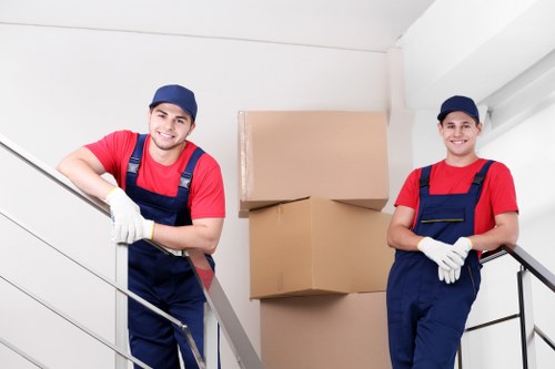 Careful loading of student furniture during a Homerton move