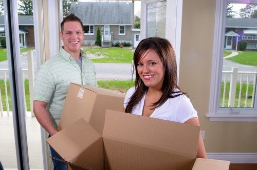 Team member assessing moving risks before a removal job