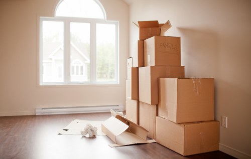 Local removal team loading boxes for a Home