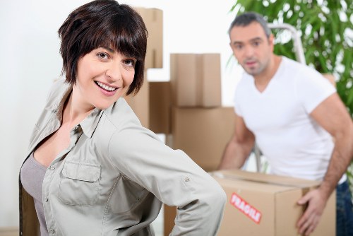 Moving checklist and packed household items ready for collection