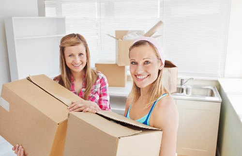 Packing boxes for home moves in Homerton